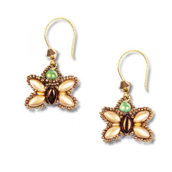 Elizé® Pretty Little Things Collection - Swarovski® Crystal Aztec Gold Earring
