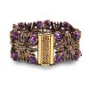 Elizé® Elegance You Can Wear Collection - Czech Glass Beads Bracelet - Bronze with Pastel Bordeaux