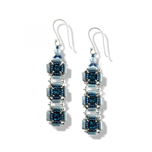 Elizé® Crystals Magic Collection - Preciosa® Crystal LaLuna Earrings - Luminous Indicolite