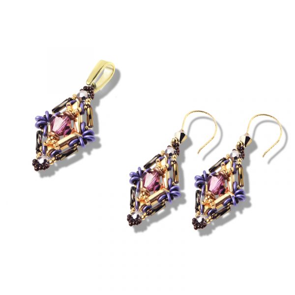Elizé® Amour et Promesse Collection - Swarovski® Date Night Jewelry Set - Poised Violet