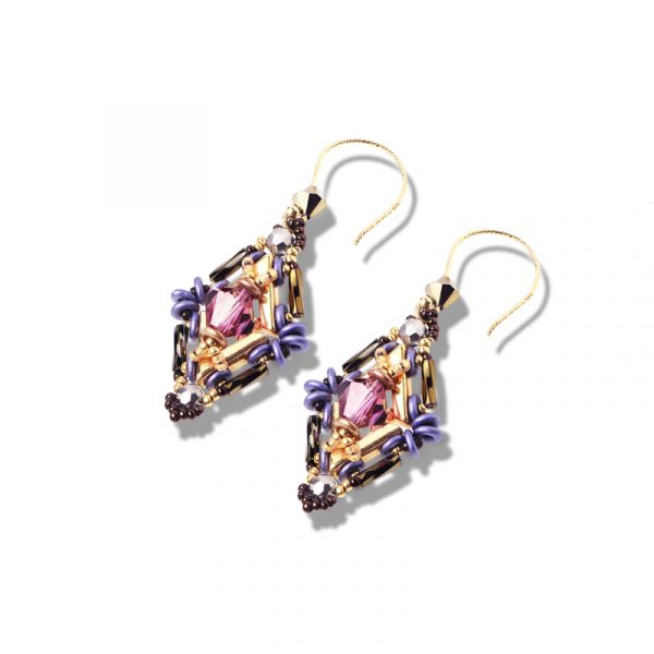 Elizé® Amour et Promesse Collection - Swarovski® Date Night Earrings - Poised Violet