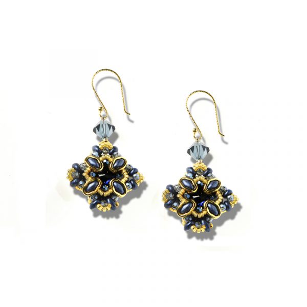 Elizé® Amour et Promesse Collection - Swarovski® Crystal Starry Sky Earrings - Blue Montana