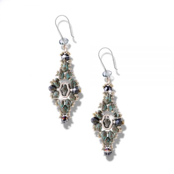 Elizé® Everyday Luxury Collection - Swarovski® Crystal Earrings - Turquoise with Silver