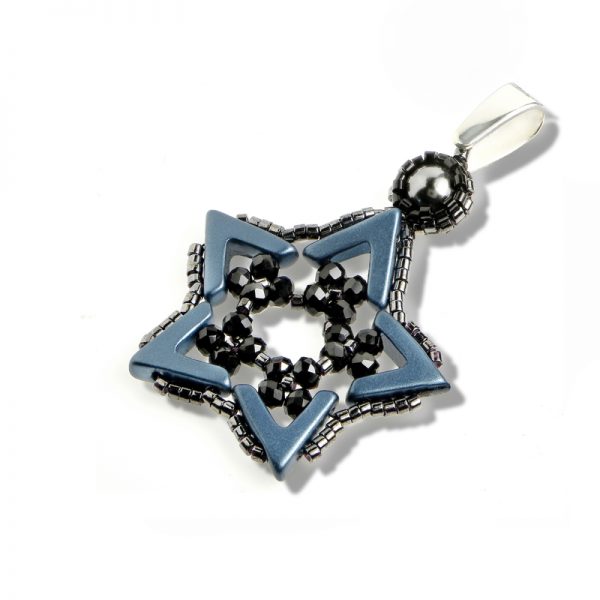 Elizé® Pretty Little Things Collection - Swarovski® Pearl Star Pendant - Blue Metallic