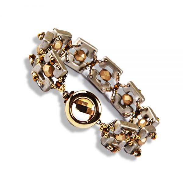 Elizé® Everyday Luxury Collection - Swarovski® Crystal Bracelet - Golden Shimmer
