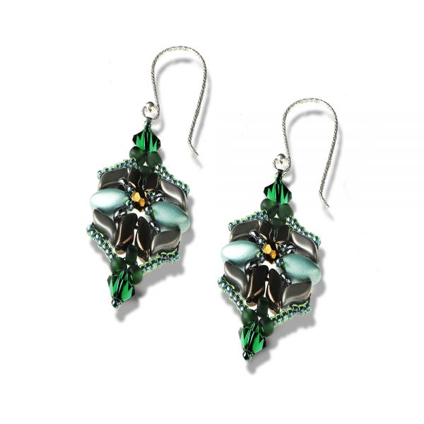 Elizé® Everyday Luxury Collection - Swarovski® Crystal Earrings - Emerald with Bronze