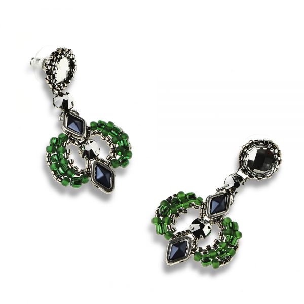 Elizé® Royal Beauty Collection - Swarovski® Crystal Earrings - Emerald Shine