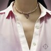 Elizé® Amour et Promesse Collection - Swarovski® Crystal Heart Choker - Antique Pink