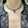 Elizé® Amour et Promesse Collection - Swarovski® Crystal Heart Choker - Black Diamond