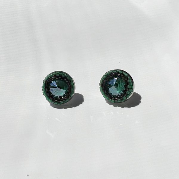 Elizé® Pretty Little Things Collection - Swarovski® Crystal Stud Earrings - Deep Emerald
