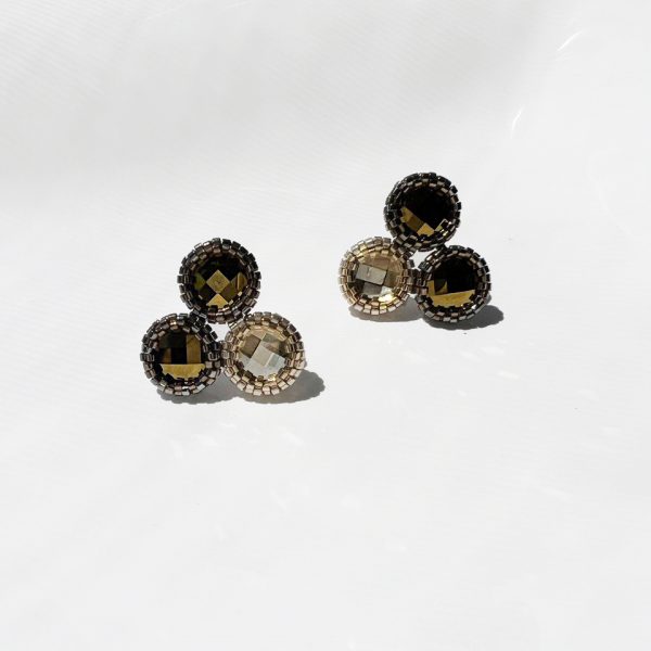 Elizé® Everyday Luxury Collection - Swarovski® Crystal Sunshine Earrings - Bronze with Gold