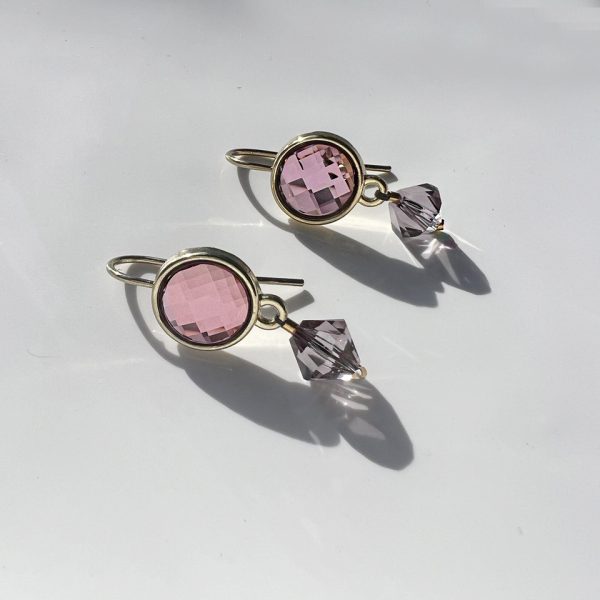 Elizé® Pretty Little Things Collection - Swarovski® Crystal Antique Pink Earrings