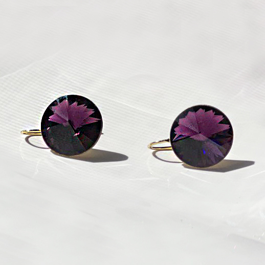 Elizé® Everyday Luxury Collection - Swarovski® Crystal Earrings - Mystic Purple