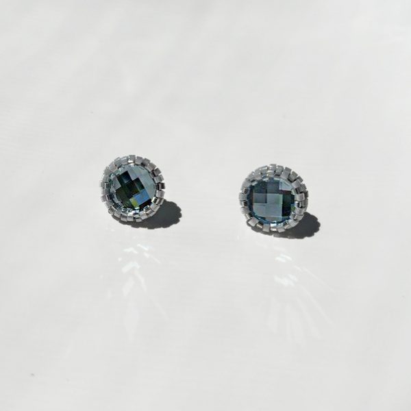 Elizé® Pretty Little Things Collection - Swarovski® Crystal Stud Earrings - Aqua Shine