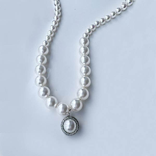 Elizé® Timeless Pearls Collection - Swarovski® Pearl Classy Necklace - Crystal White