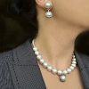 Elizé® Timeless Pearls Collection - Swarovski® Pearl Classy Necklace - Iridescent Dove Grey