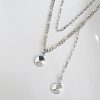 Elizé® Chains Collection - Sterling Silver ''Dancing Crystal" Necklace with Swarovski® Crystals