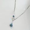 Elizé® Chains Collection - Sterling Silver "Sky Blue" Necklace with Swarovski® Crystals